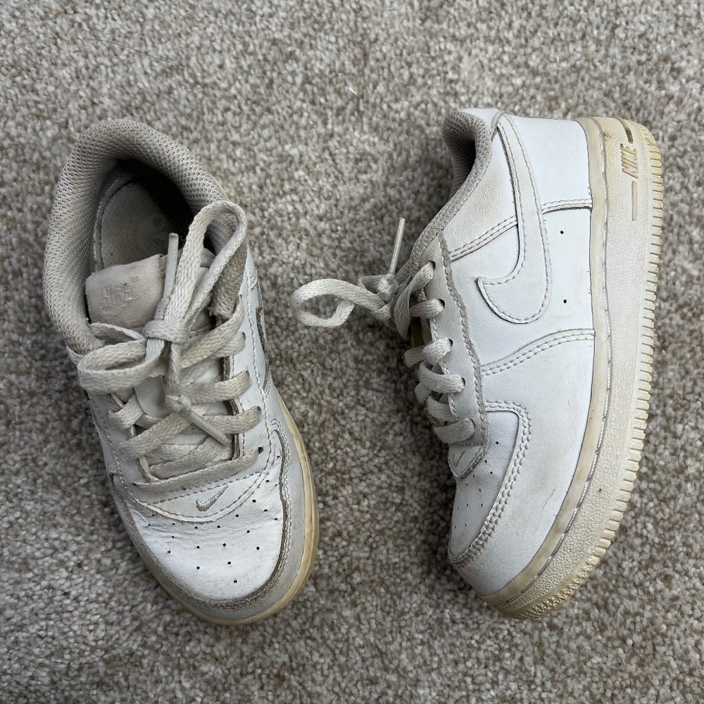 Nike Air Force 1 White Sneakers Shoes Kids 9 C